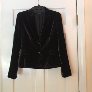 Dark Brown Velvet Blazer